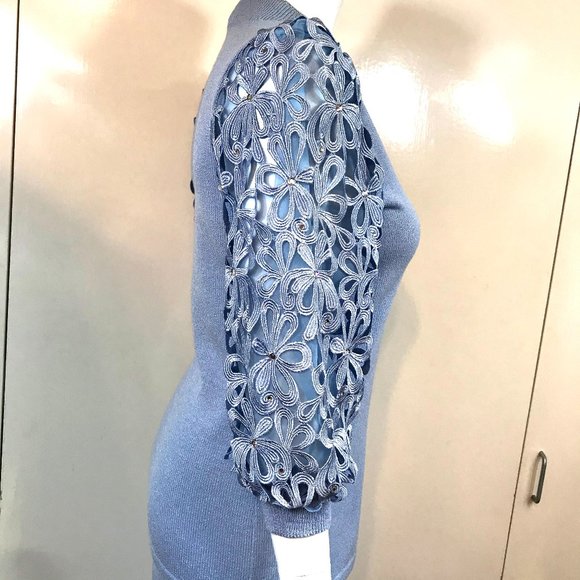 Toula Swarovski Embelished Jacket and Skirt Set - Picture 3 of 8